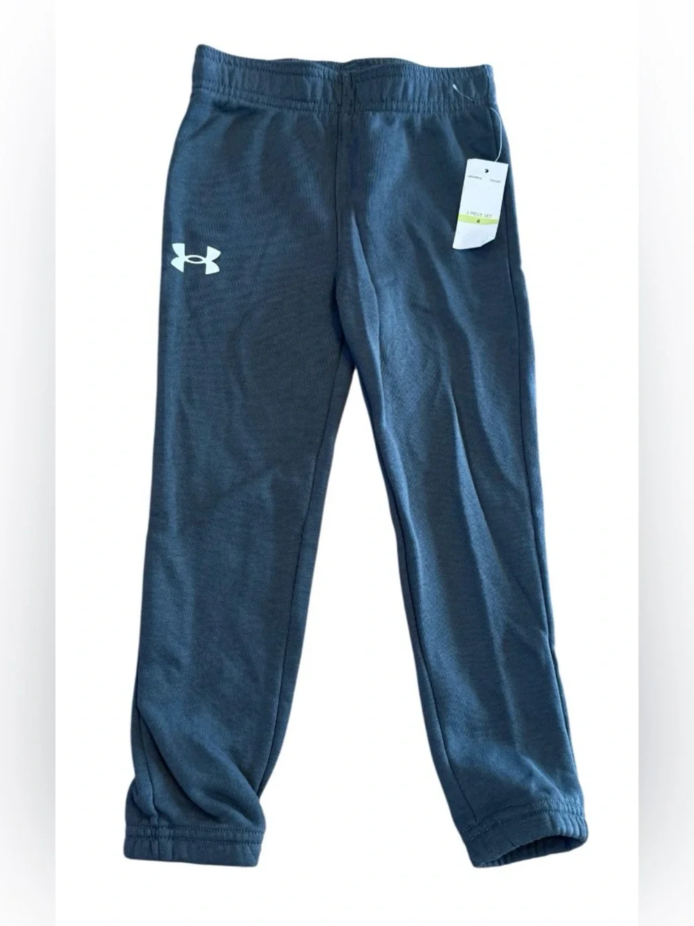 NWT Under Armour Boys 4 2 Piece Hoodie Jogger Set Pitch Gray Red MSRP $48